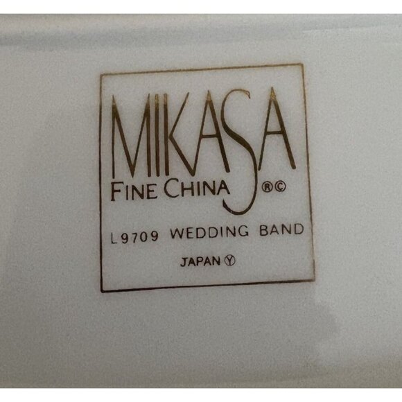 Mikasa WEDDING BAND GOLD PATTERN 1/4 lb Two Piece Butter Dish MADE IN JAPAN - Picture 5 of 7